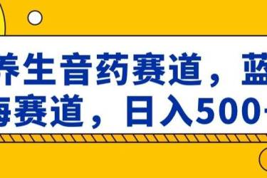 养生音药赛道，蓝海赛道，日入500 【揭秘】